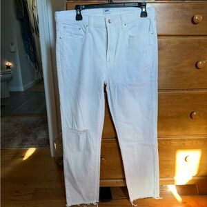Edwin White Distressed Women's Jeans